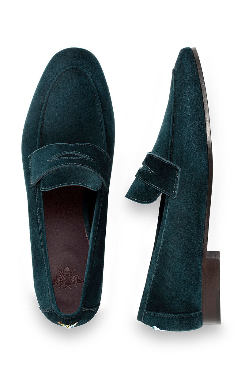 English Green Suede Flaneur-Bougeotte-Boyds Philadelphia