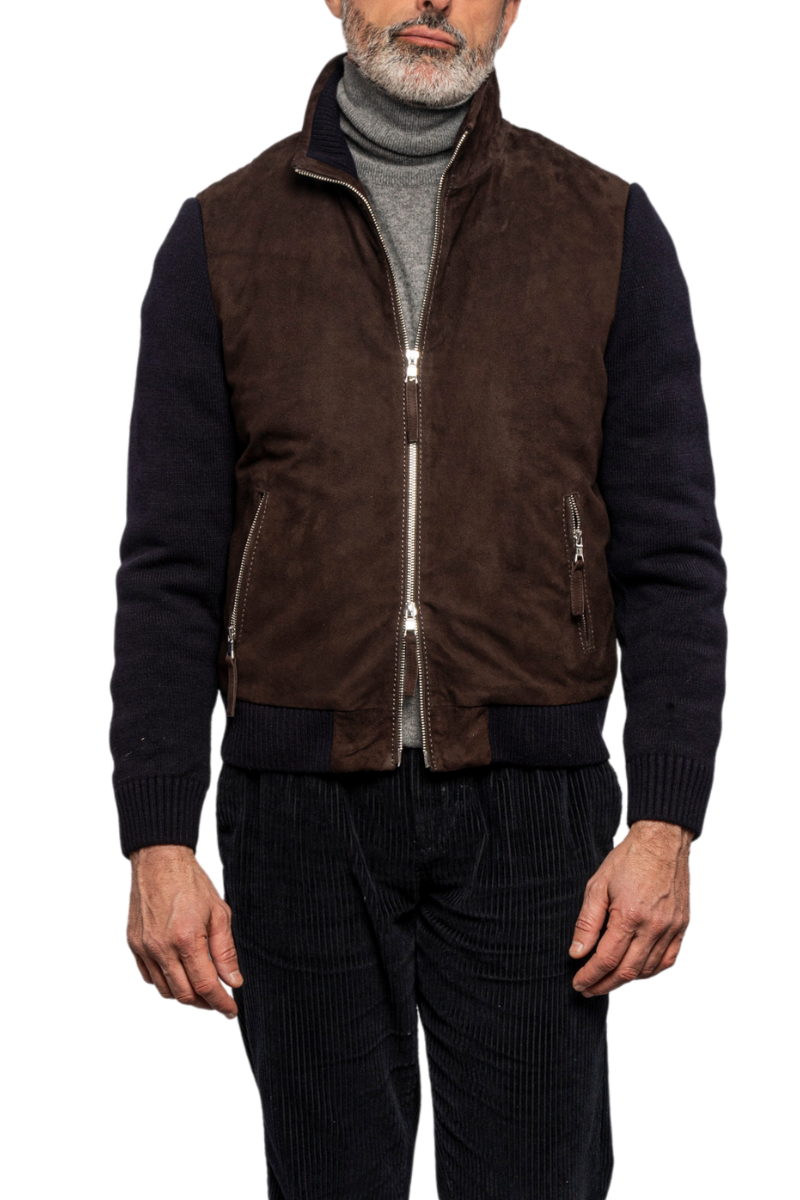 Francis Knit Leather Jacket-The Jack Leathers-Boyds Philadelphia