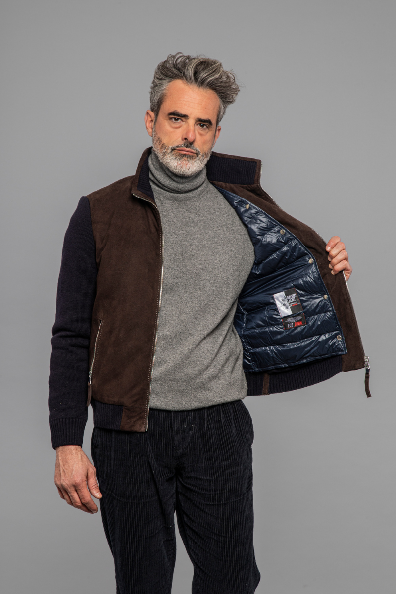 Francis Knit Leather Jacket-The Jack Leathers-Boyds Philadelphia