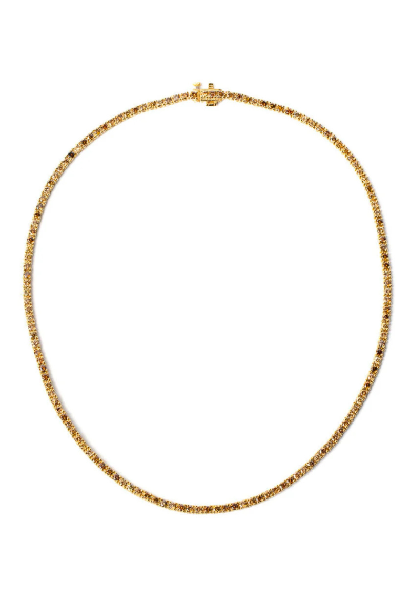 Cannes Champagne Diamond Tennis Necklace-Genevieve Lau-Boyds Philadelphia