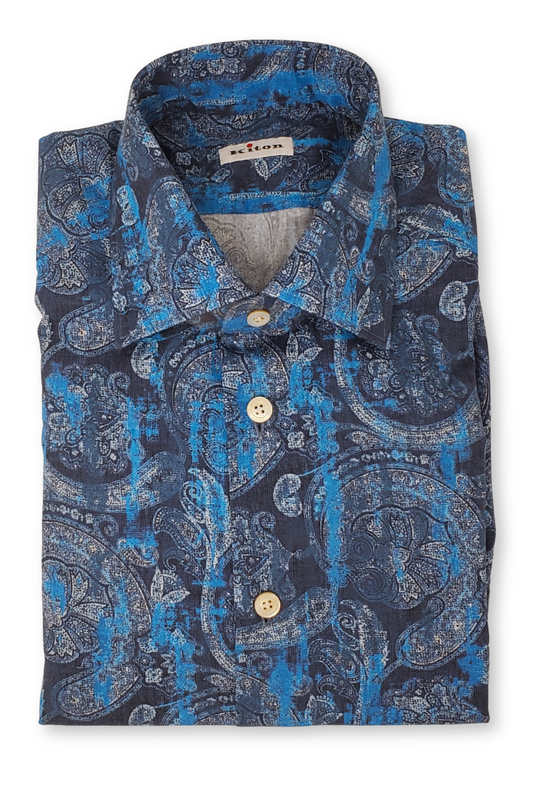 Blue Paisley Shirt-Kiton-Boyds Philadelphia
