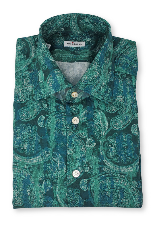 Green Paisley Shirt-Kiton-Boyds Philadelphia