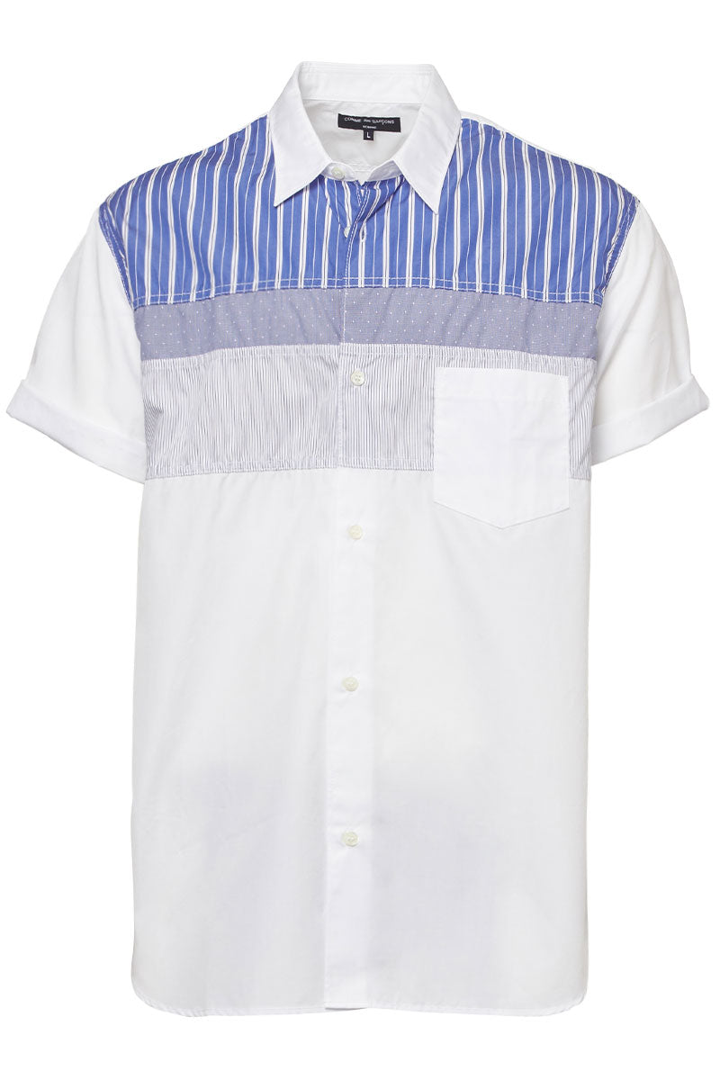 Striped Short Sleeve Sport Shirt-Comme Des Garçons Homme-Boyds Philadelphia