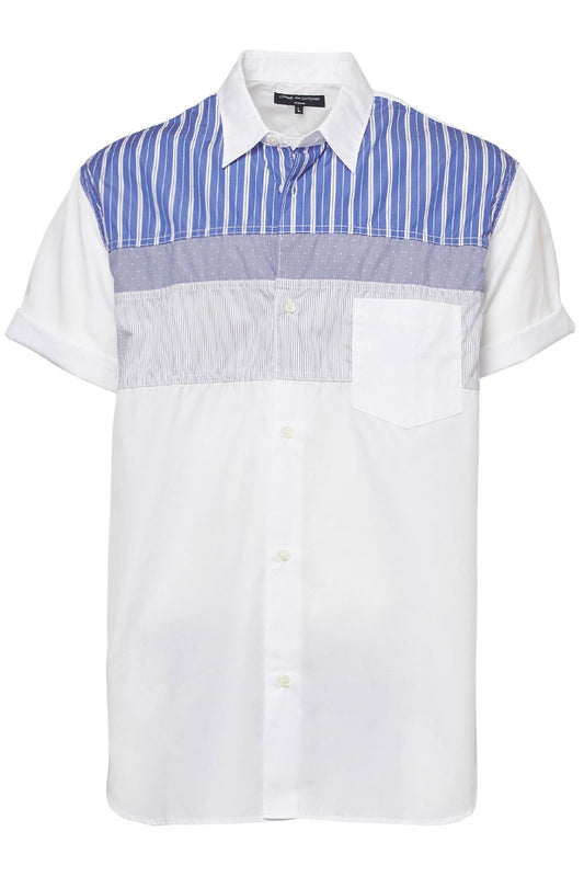 Striped Short Sleeve Sport Shirt-Comme Des Garçons Homme-Boyds Philadelphia