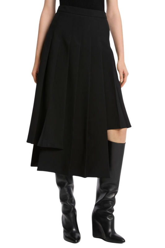 Broadcloth Asymmetric Pleated Skirt-Michael Kors Collection-Boyds Philadelphia