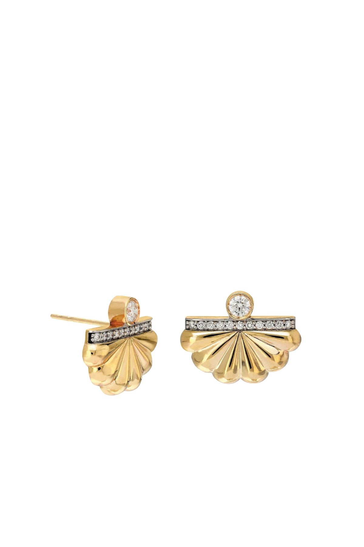 "Bahía" Earring - Yellow Gold and Diamonds-ITA-Boyds Philadelphia