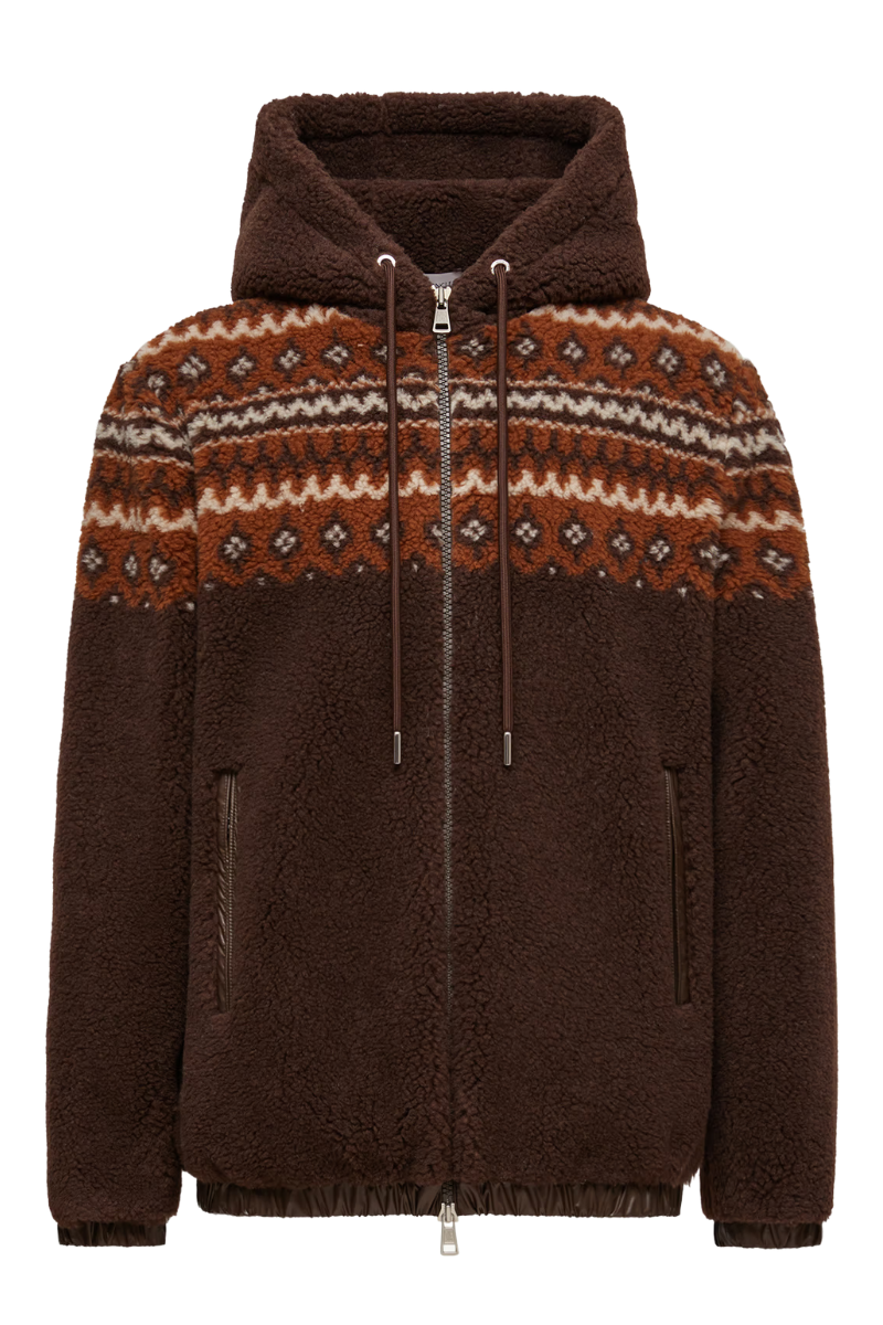 Geometric Jacquard Hoodie-Moncler-Boyds Philadelphia