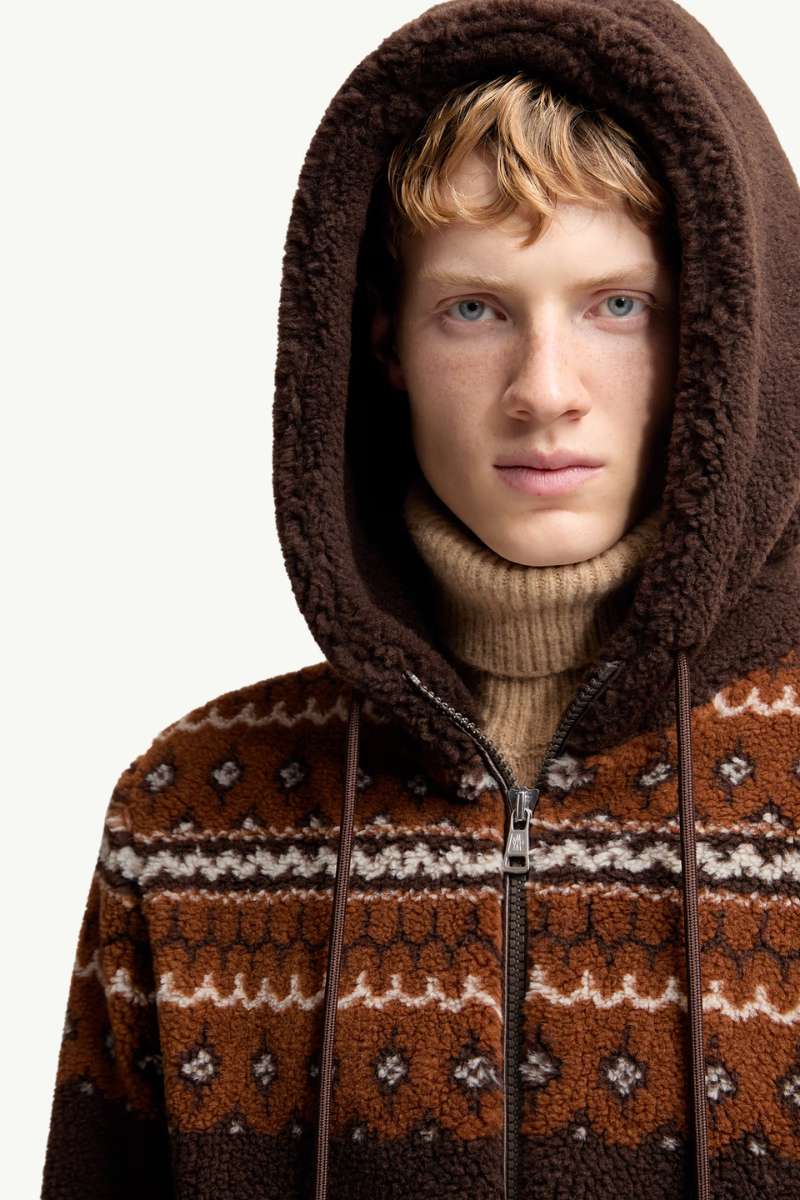 Geometric Jacquard Hoodie-Moncler-Boyds Philadelphia
