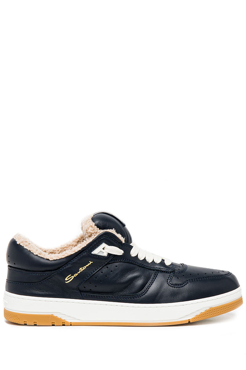 Kaid Leather Sneaker-Santoni-Boyds Philadelphia