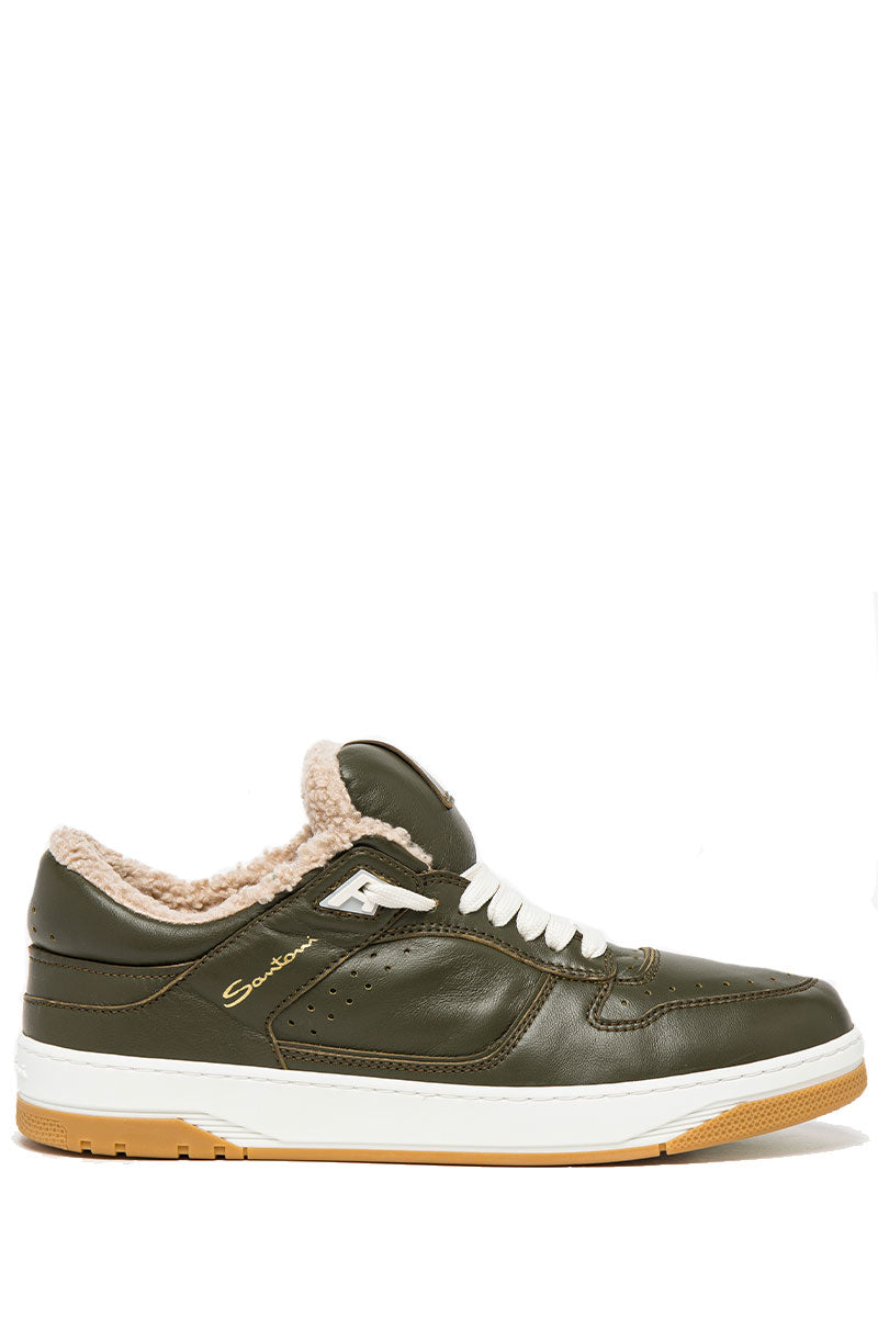 Kaid Leather Sneaker-Santoni-Boyds Philadelphia