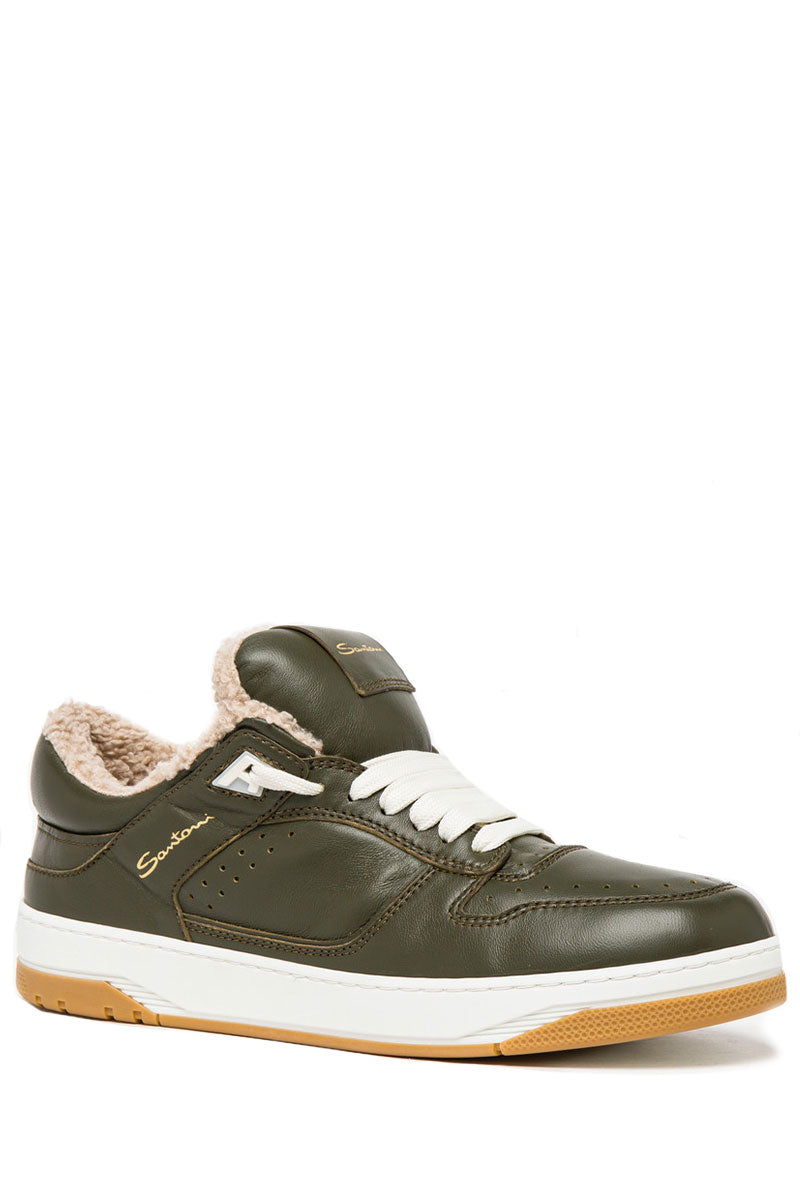 Kaid Leather Sneaker-Santoni-Boyds Philadelphia