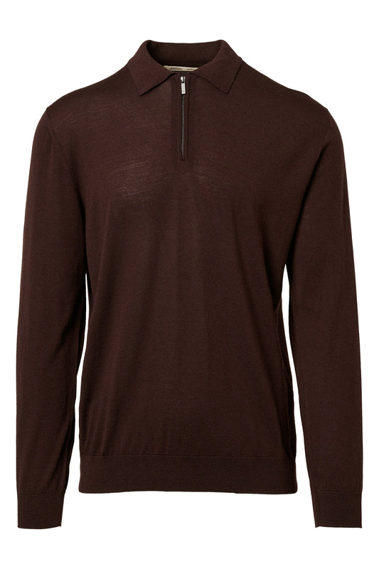 L/S Polo Zip-Maurizio Baldassari-Boyds Philadelphia