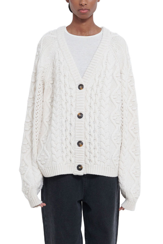 Kuma Cable Knit Cardigan-Loulou Studio-Boyds Philadelphia