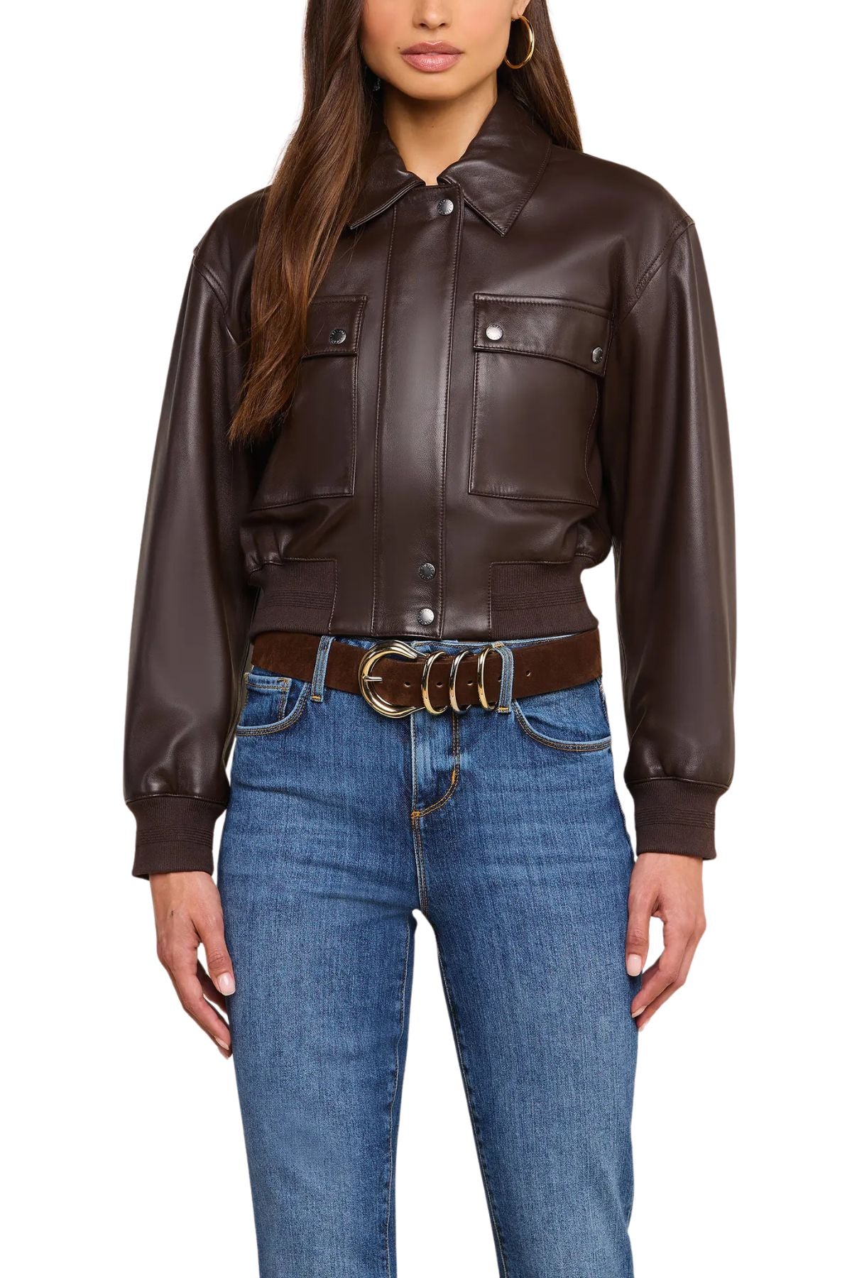 Clotilde Leather Jacket-L'AGENCE-Boyds Philadelphia