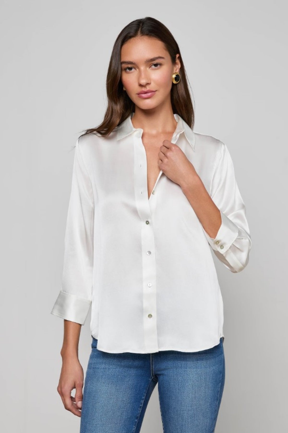 L'AGENCE DANI 3/4 SLEEVE BLOUSE-L'AGENCE-Boyds Philadelphia