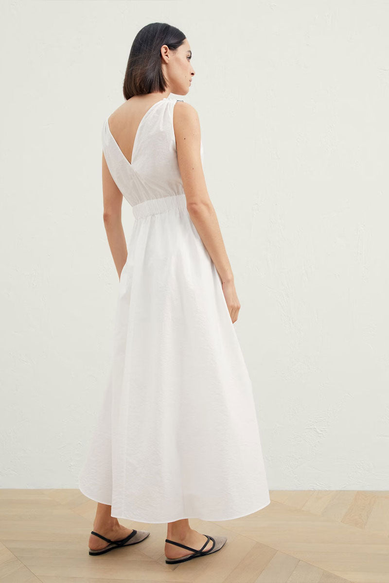 Techno Poplin Belted Dress-Brunello Cucinelli-Boyds Philadelphia