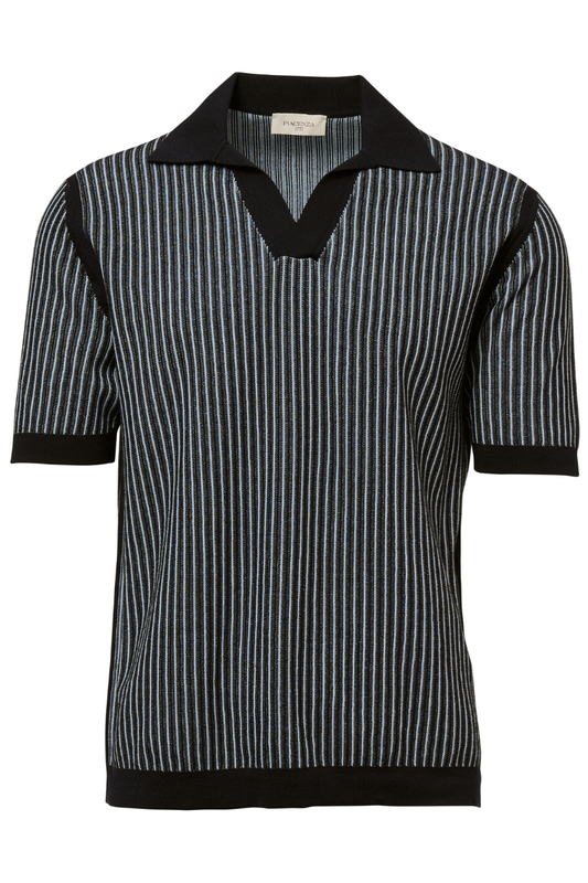 Two Tone Pinstripe Stitch Polo-Piacenza-Boyds Philadelphia