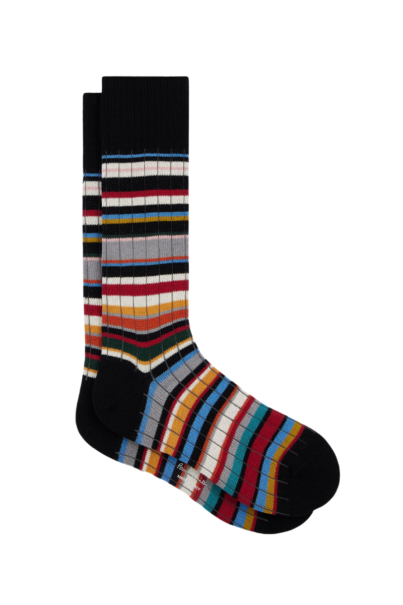 Chunky Signature Stripe Ribbed Socks-Paul Smith-Boyds Philadelphia