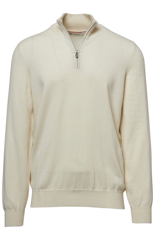 Cashmere Quarter Zip Sweater-Brunello Cucinelli-Boyds Philadelphia