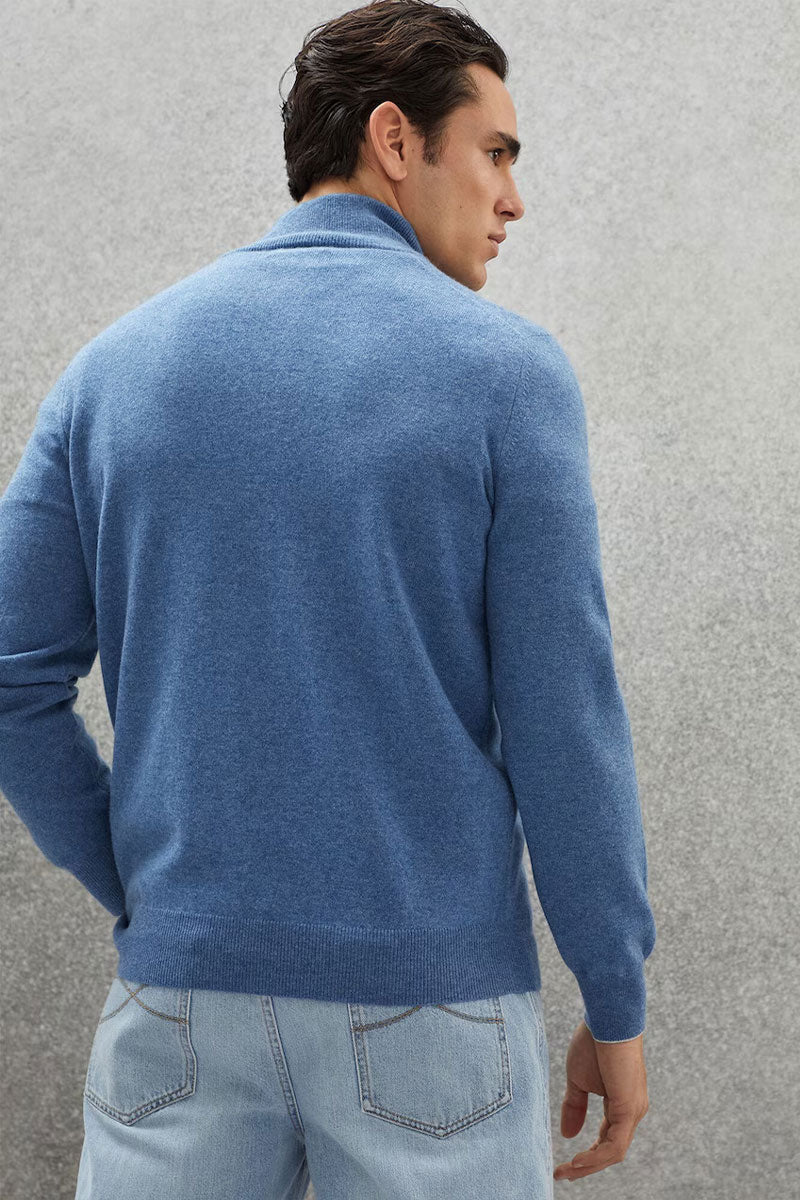 Cashmere Half-Zip Turtleneck Sweater-Brunello Cucinelli-Boyds Philadelphia