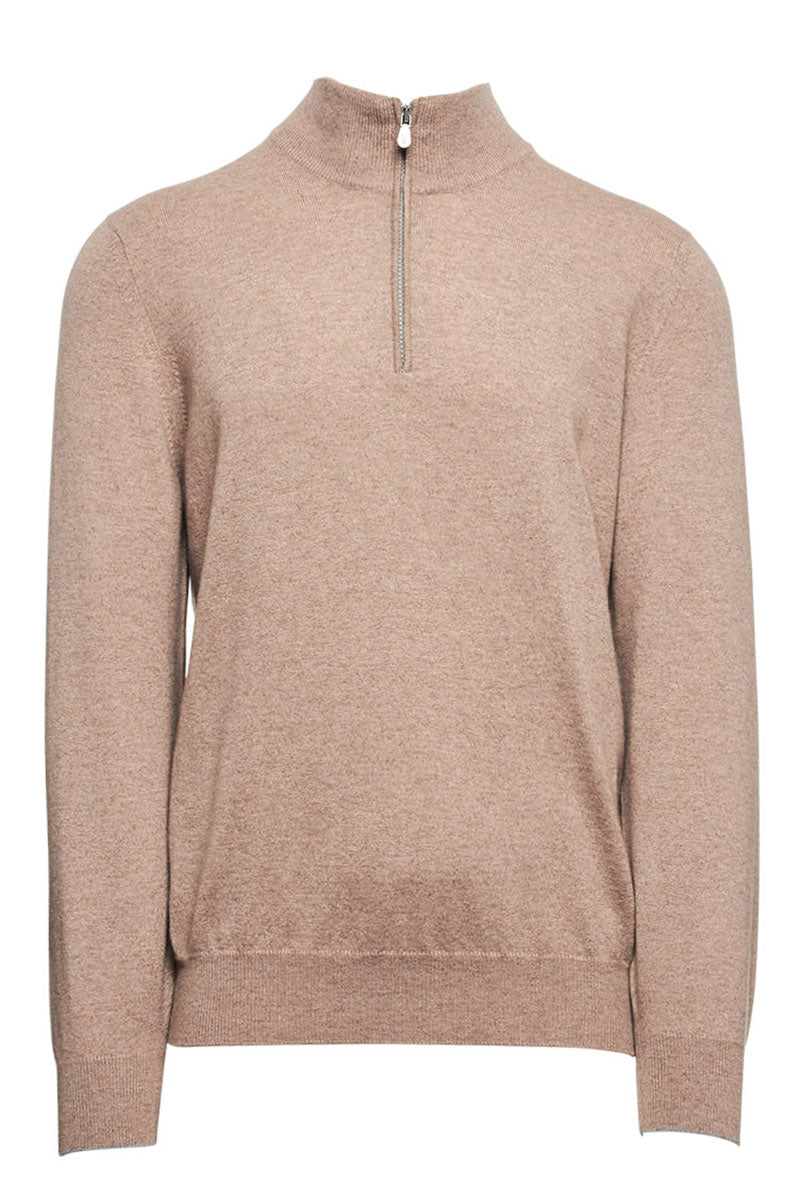 Cashmere Half-Zip Turtleneck Sweater-Brunello Cucinelli-Boyds Philadelphia