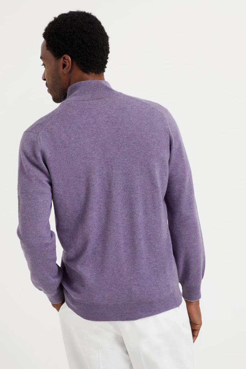 Cashmere Quarter Zip Sweater-Brunello Cucinelli-Boyds Philadelphia