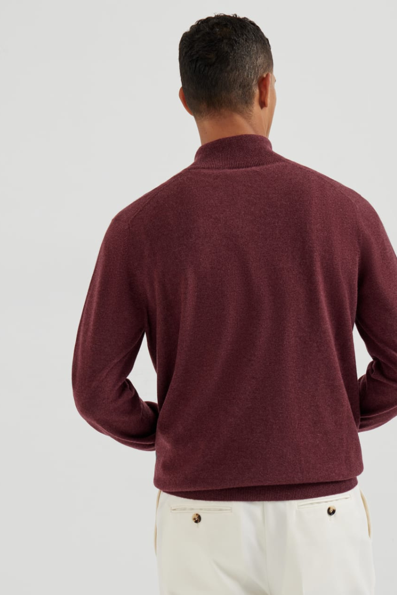 Cashmere Quarter Zip Sweater-Brunello Cucinelli-Boyds Philadelphia