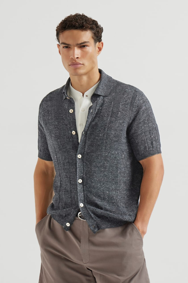 Textured Rib Shirt-Brunello Cucinelli-Boyds Philadelphia