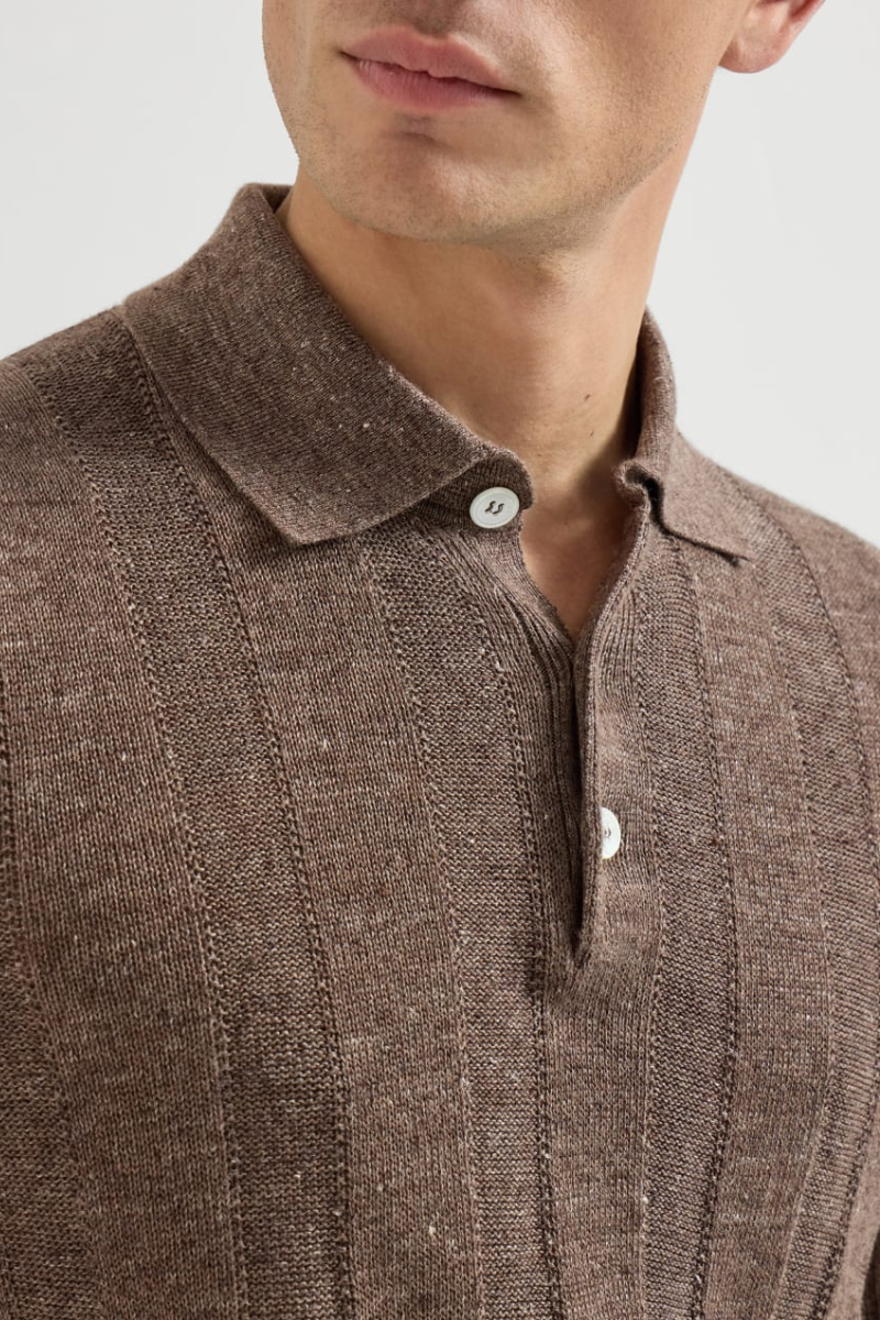 Wide Rib Knit Polo-Brunello Cucinelli-Boyds Philadelphia