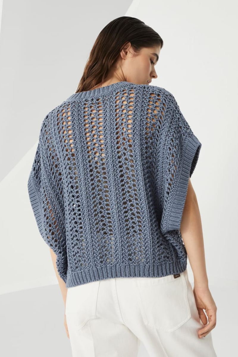 Ribbed Net Sweater-Brunello Cucinelli-Boyds Philadelphia