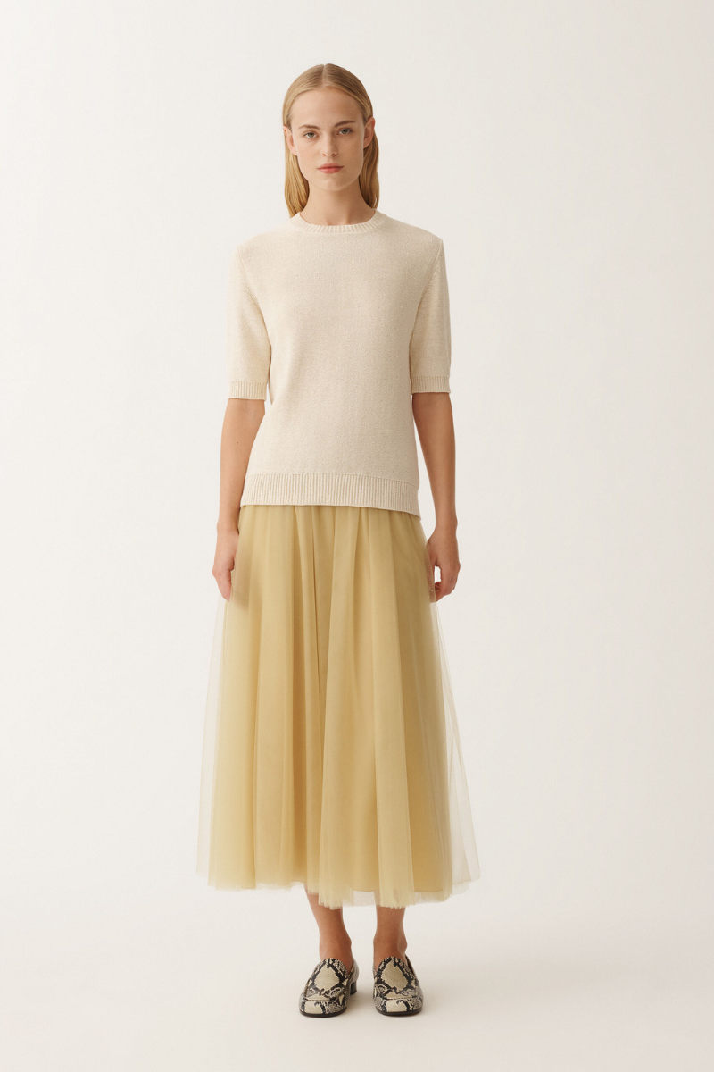 Sequin Short Sleeve Sweater-Fabiana Filippi-Boyds Philadelphia