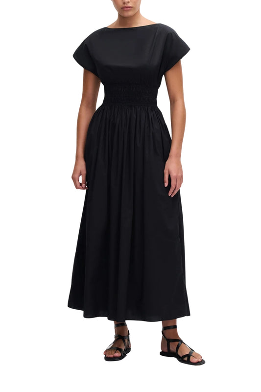 Shirred Waist Midi Dress-MATTEAU-Boyds Philadelphia