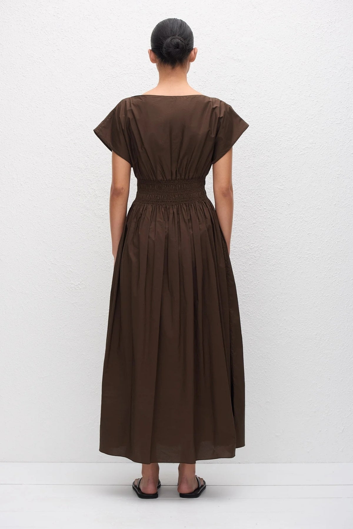 Shirred Waist Midi Dress-MATTEAU-Boyds Philadelphia