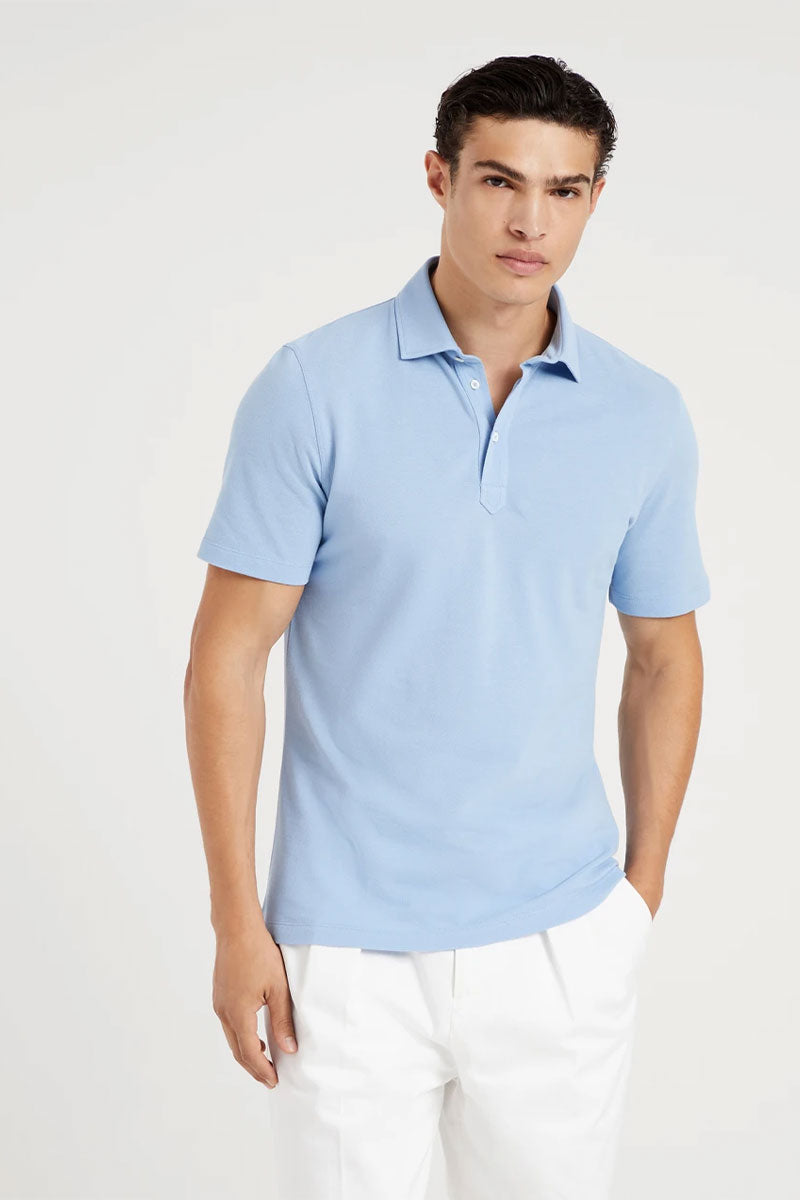 Pique Cotton Polo-Brunello Cucinelli-Boyds Philadelphia