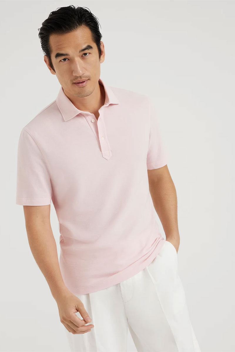 Pique Cotton Polo-Brunello Cucinelli-Boyds Philadelphia