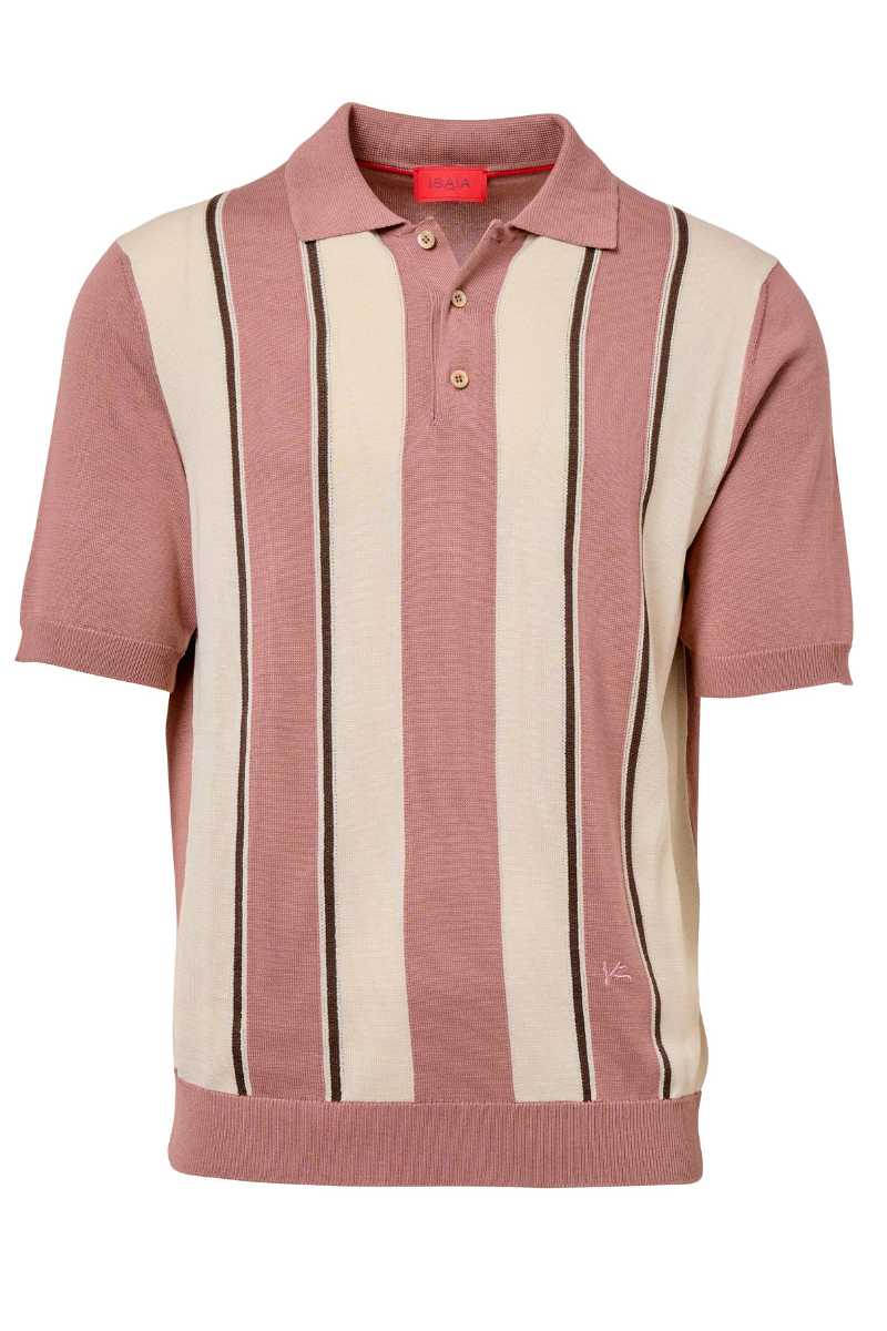 Striped Silk Polo-ISAIA-Boyds Philadelphia