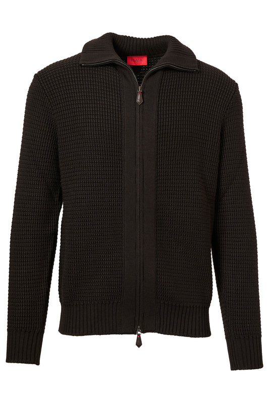Wool Cardigan with Zipper-ISAIA-Boyds Philadelphia