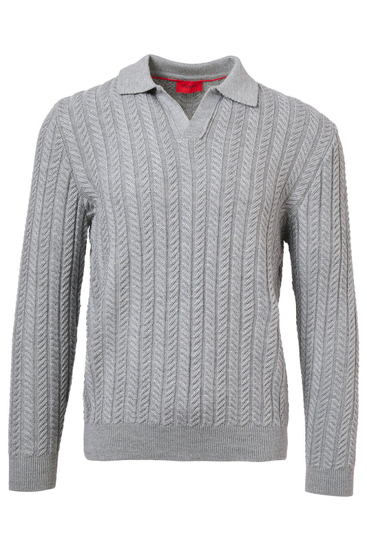 Open Collar L/S Polo-ISAIA-Boyds Philadelphia