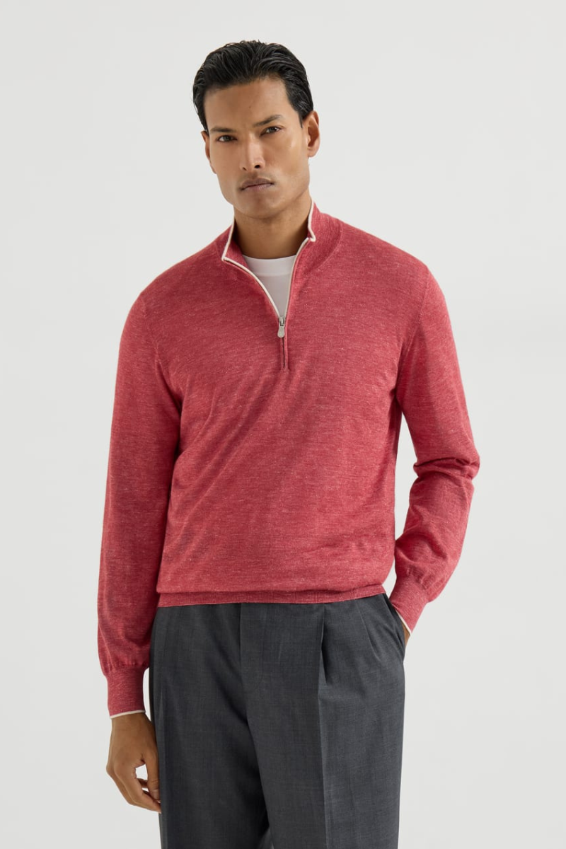 Lightweight 1/4 Zip Sweater-Brunello Cucinelli-Boyds Philadelphia