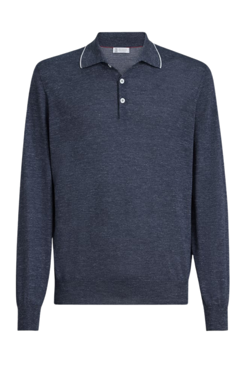 Lightweight Knit Polo Shirt-Brunello Cucinelli-Boyds Philadelphia