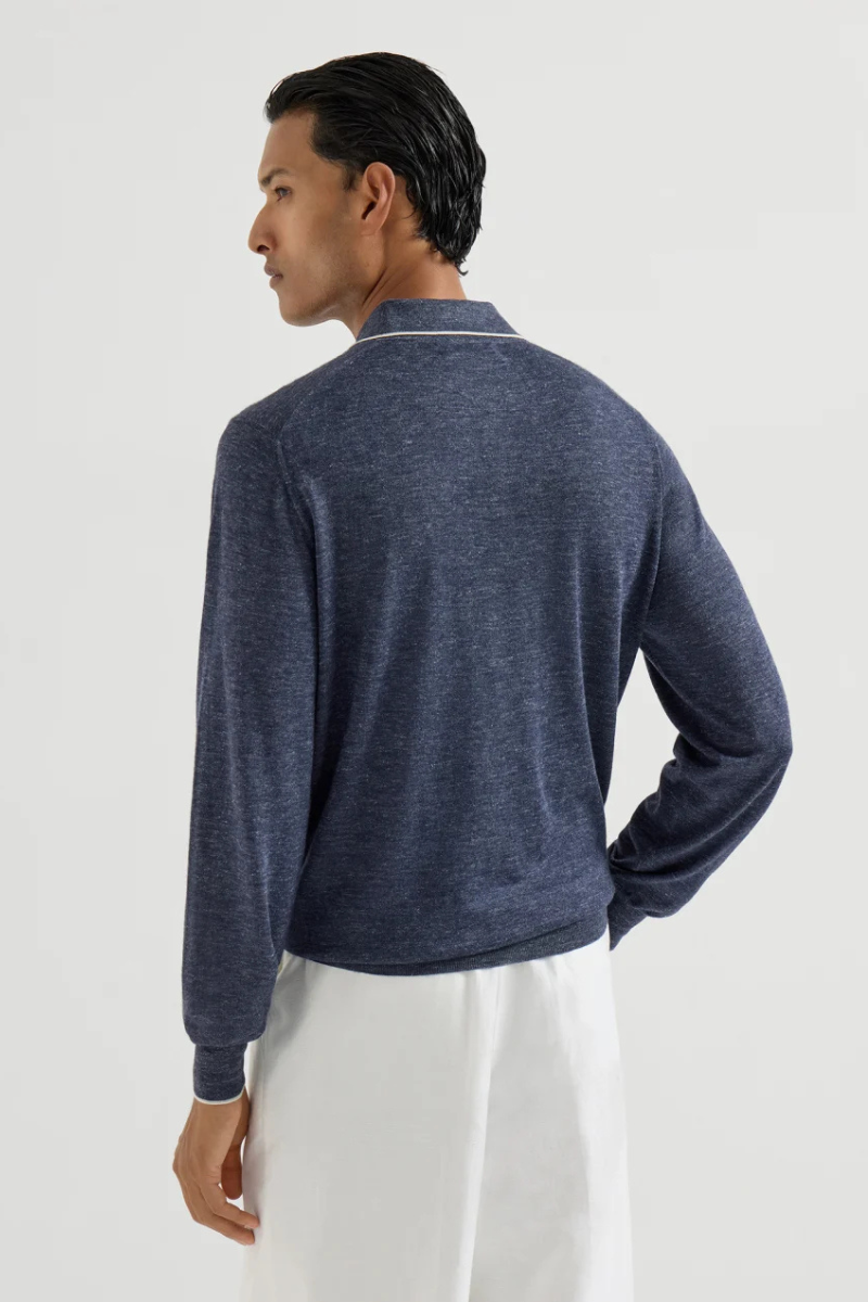 Lightweight Knit Polo Shirt-Brunello Cucinelli-Boyds Philadelphia