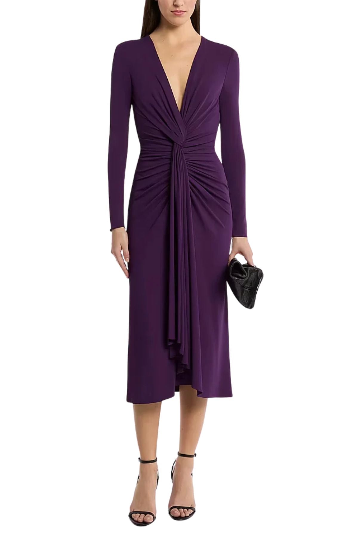 Stretch Matte Jersey Saroung Dress-Michael Kors Collection-Boyds Philadelphia