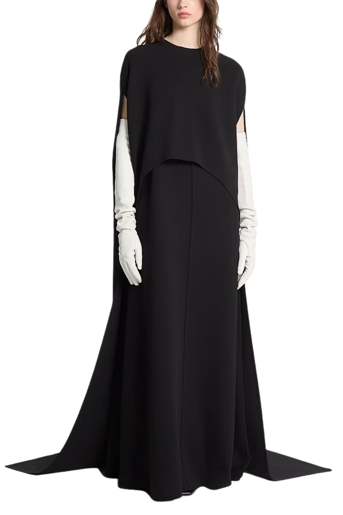 Double Faced Stretch Wool Cape Gown-Michael Kors Collection-Boyds Philadelphia