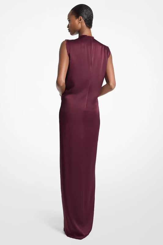 Draped Satin Charmeuse Column Gown-Michael Kors Collection-Boyds Philadelphia
