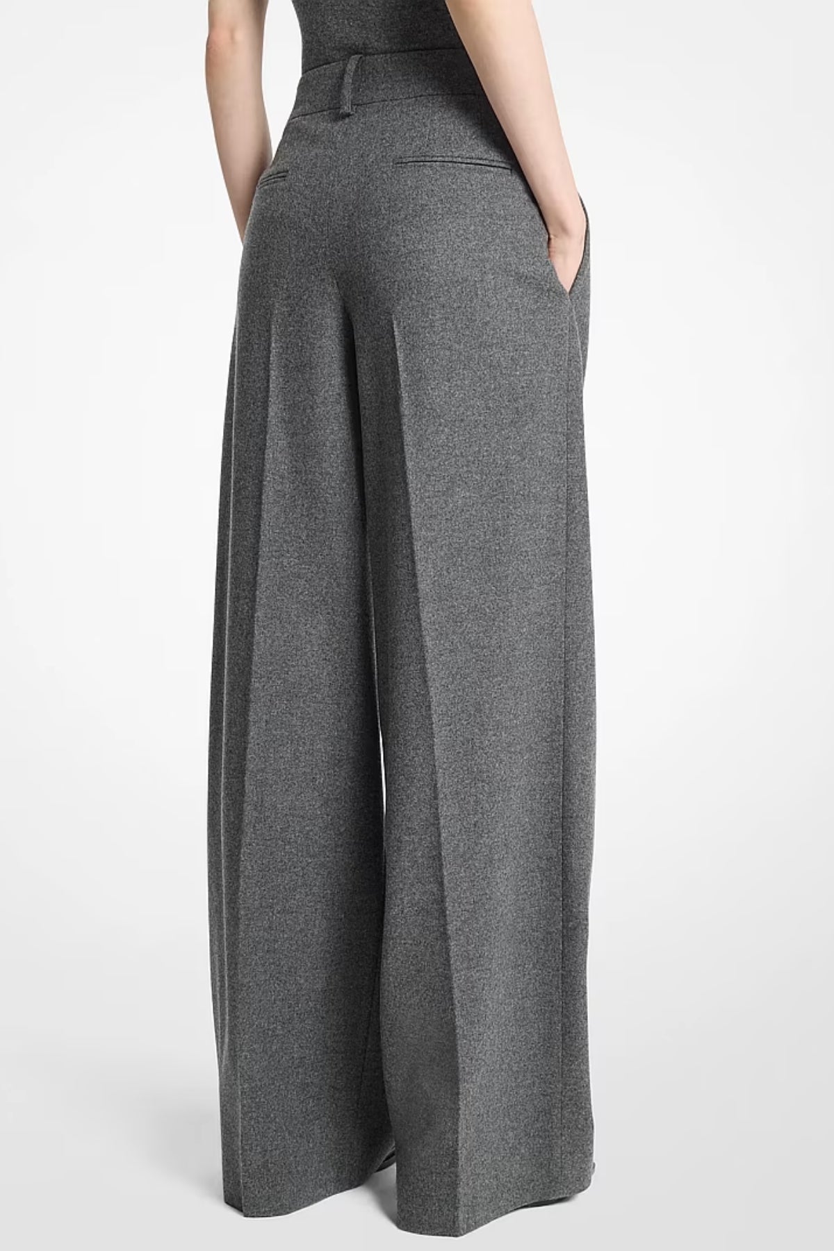 Pleated Wool Flannel Slouch Trousers-Michael Kors Collection-Boyds Philadelphia