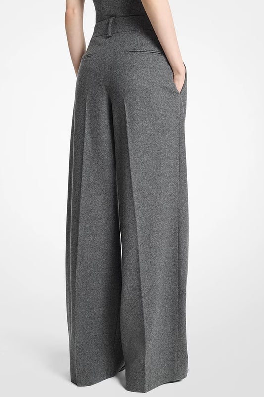 Pleated Wool Flannel Slouch Trousers-Michael Kors Collection-Boyds Philadelphia