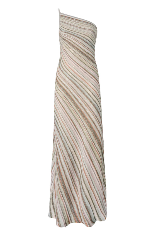 One-Shoulder Striped Long Dress with Sequins-Missoni-Boyds Philadelphia