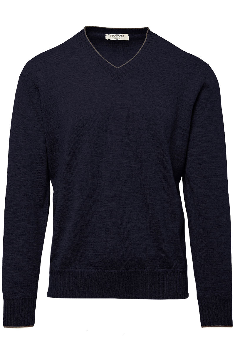 Duvet Cashmere V-Neck-Fioroni-Boyds Philadelphia