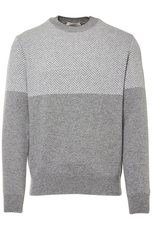 Herringbone Crew Neck-Fioroni-Boyds Philadelphia