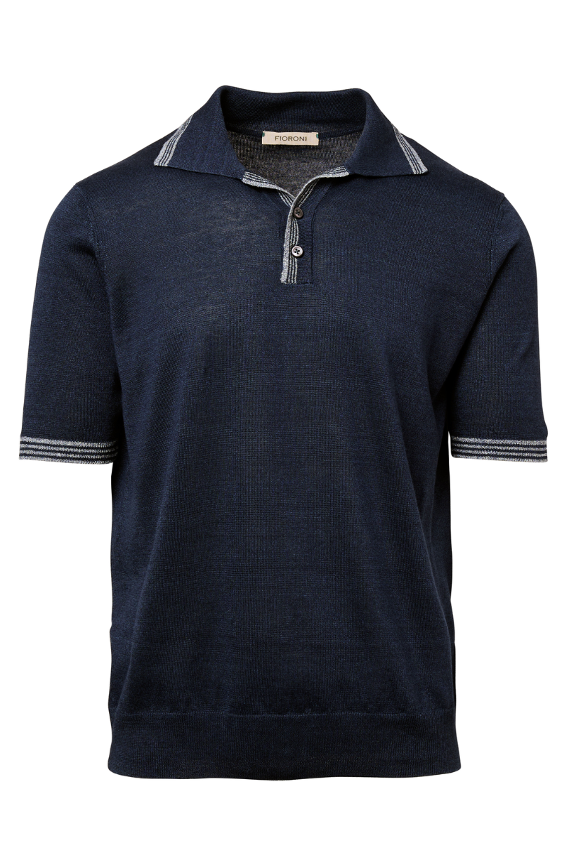 Tipped Short Sleeve Polo-Fioroni-Boyds Philadelphia
